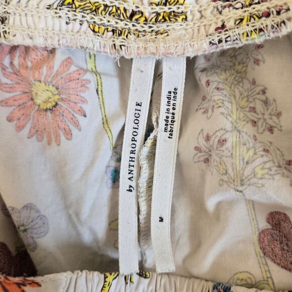 Anthropologie Dolphin Boxer Shorts Botanical Floral Elastic Waist Women Medium - Picture 10 of 12